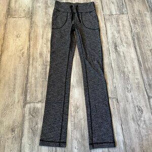 Lululemon Skinny Will Pant / Legging, Pique Black (Gray & Black), Size 8
